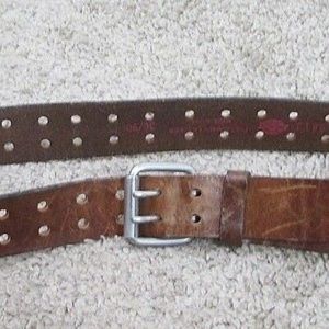 Dickies Accessories - Dickies Leather Belt Double Holes 36 Brown Biker Dickies Accessories - Dickies Leather Belt Double Holes 36 Brown Biker